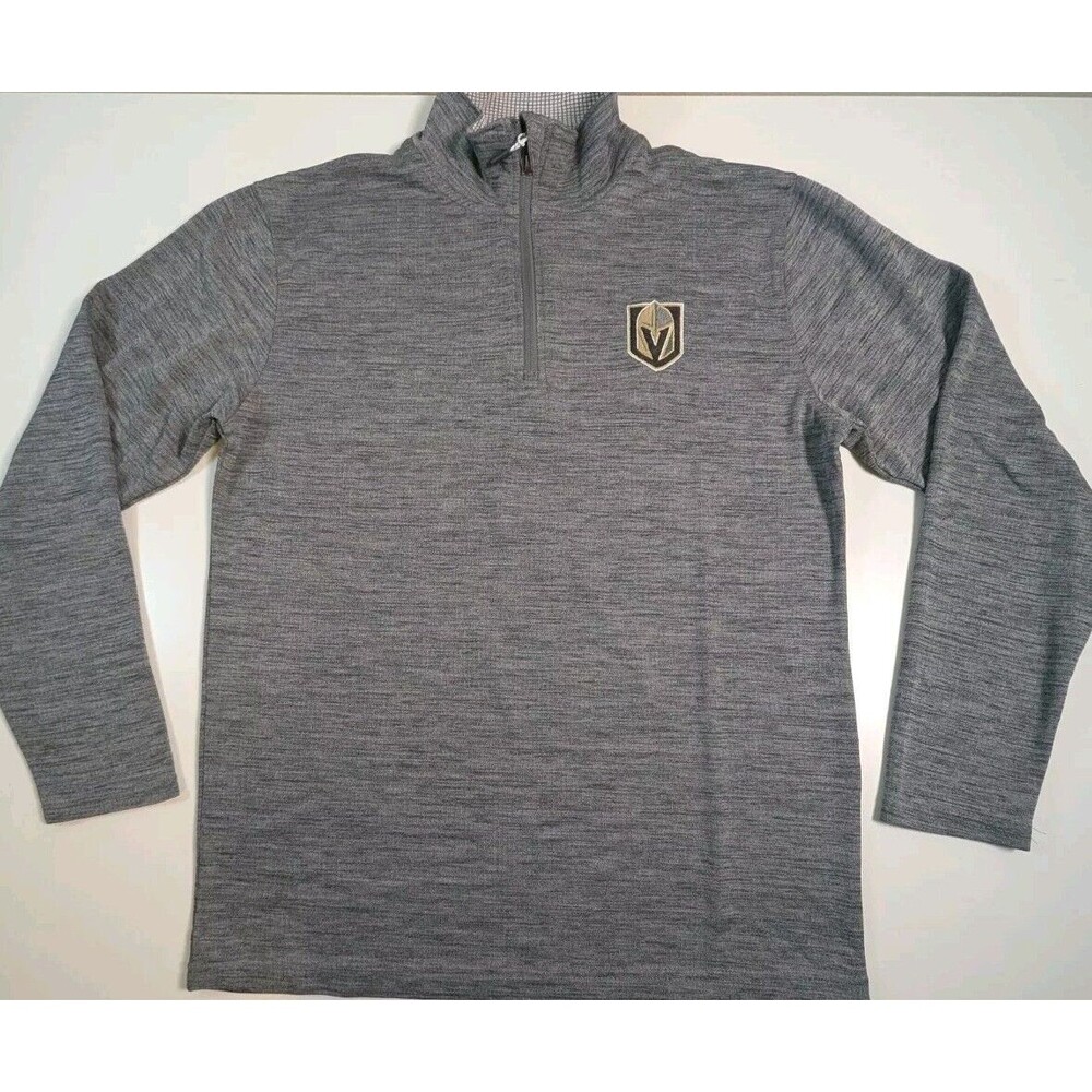 Vegas Golden Knights Shirt Adult Small Gray Long Sleeve Quarter Zip NHL Hockey